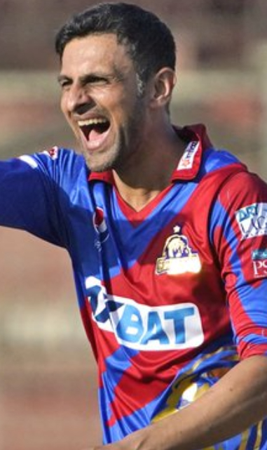 Shoaib Malik celebrates his wicket